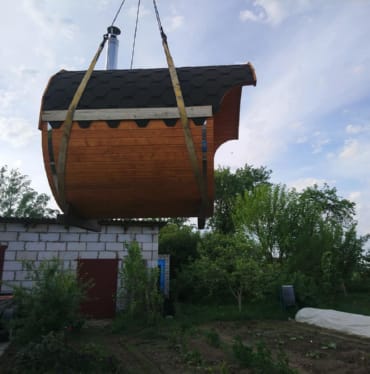 Купить баню бочку № 497 в Бердске по цене от 367708 руб. цена в Бердске от 367 708 руб.